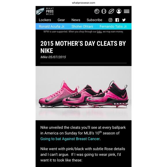 NEW Nike Air Max MVP Elite 2 3/4 Metal Size 16 Pink & Black Mother’s Day Edition main image 4